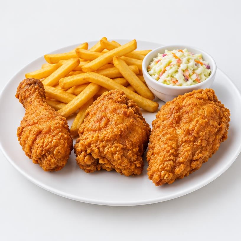 3 Piece with Regular Chips & Coleslaw