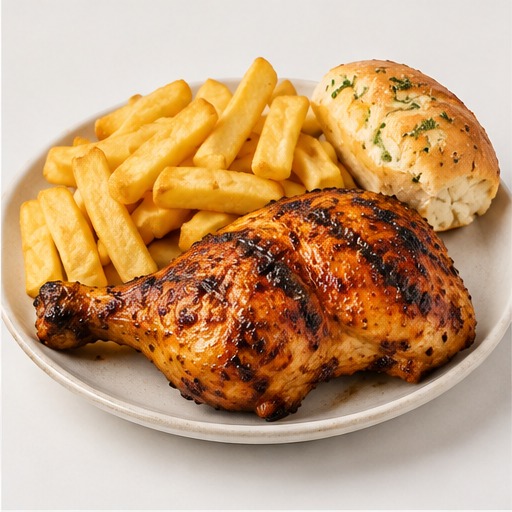 Quarter Chicken, Chips & G.Roll