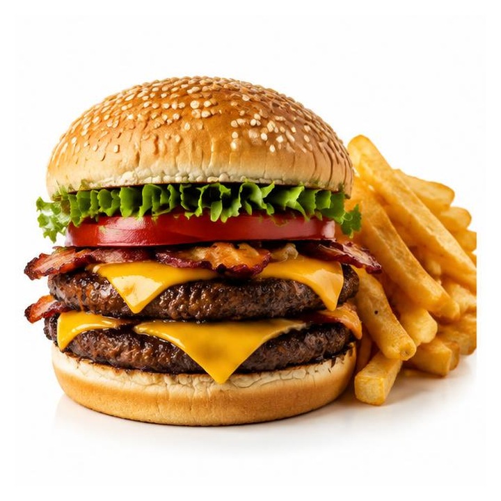 Big Bacon King Steer Burger + Chips